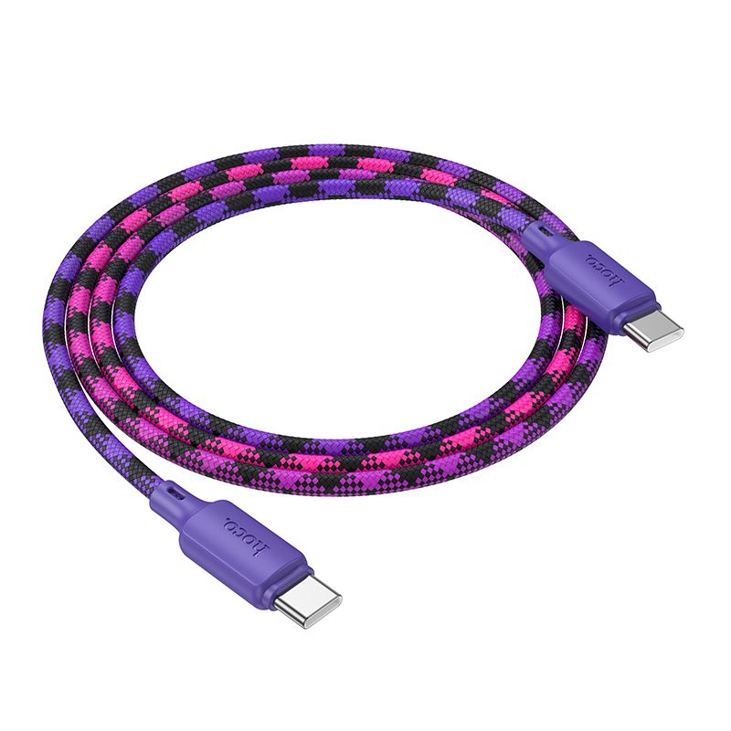 Cablu USB-C la USB-C HOCO X116 60W 3A 1m – încărcare rapidă gradient mov [2]