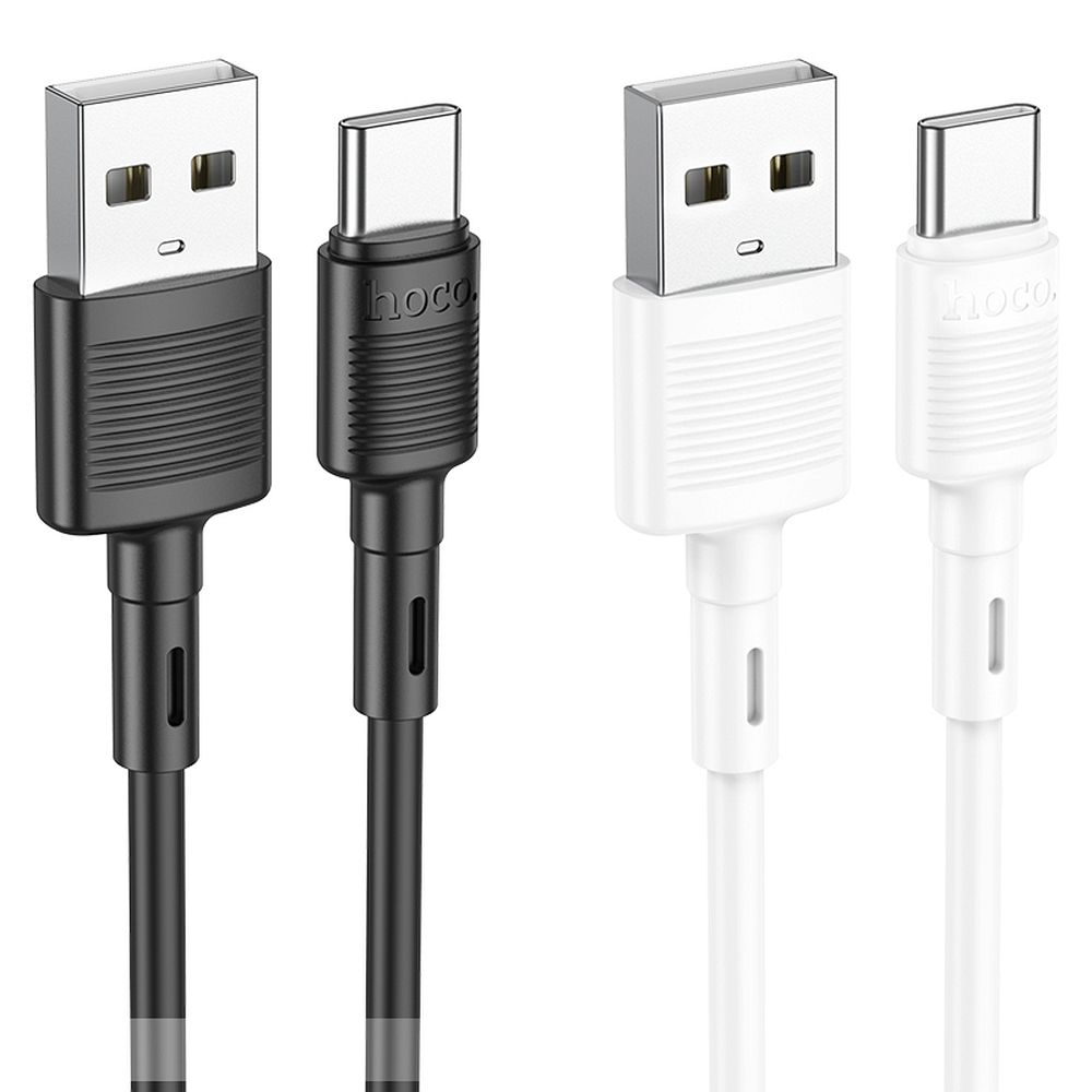 Cablu USB Hoco X83, USB-A la Type-C, 1m, 3A, Alb [2]