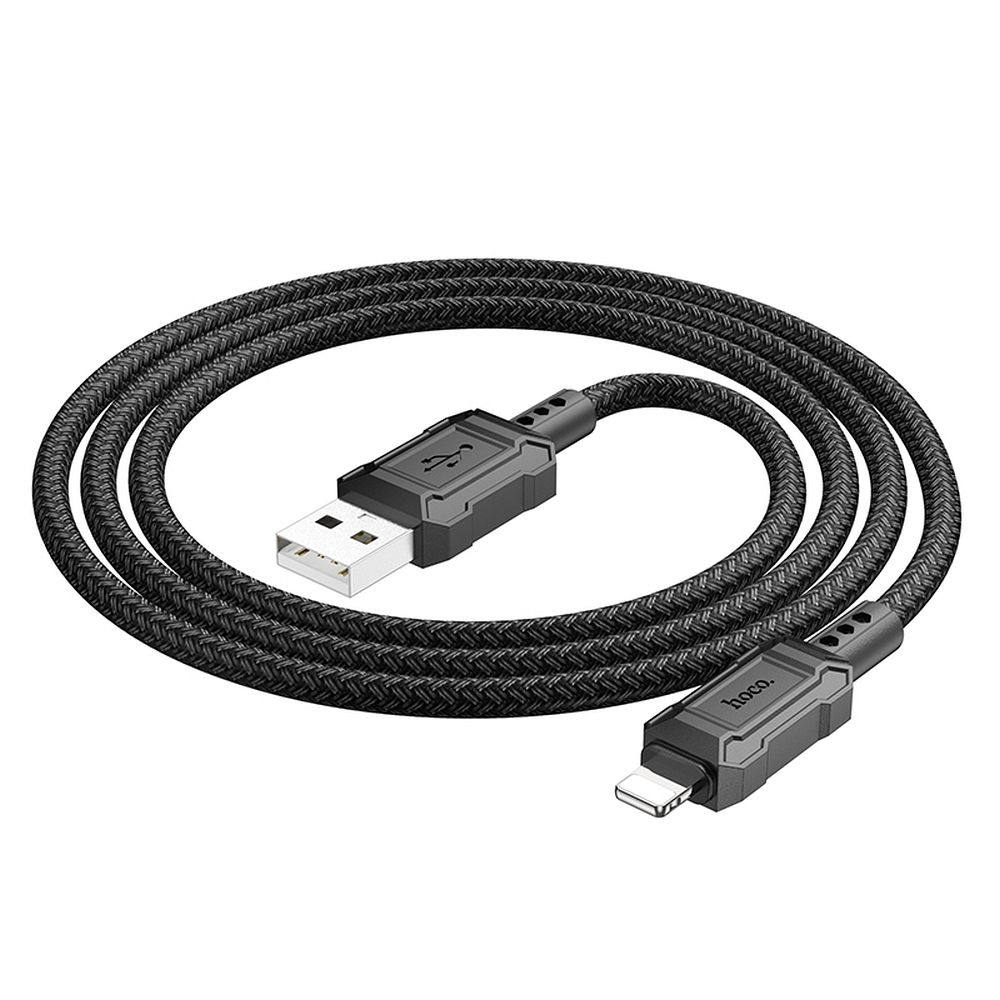 Cablu USB Hoco X94, USB-A la Lightning, 2.4A, 1m, Negru [2]