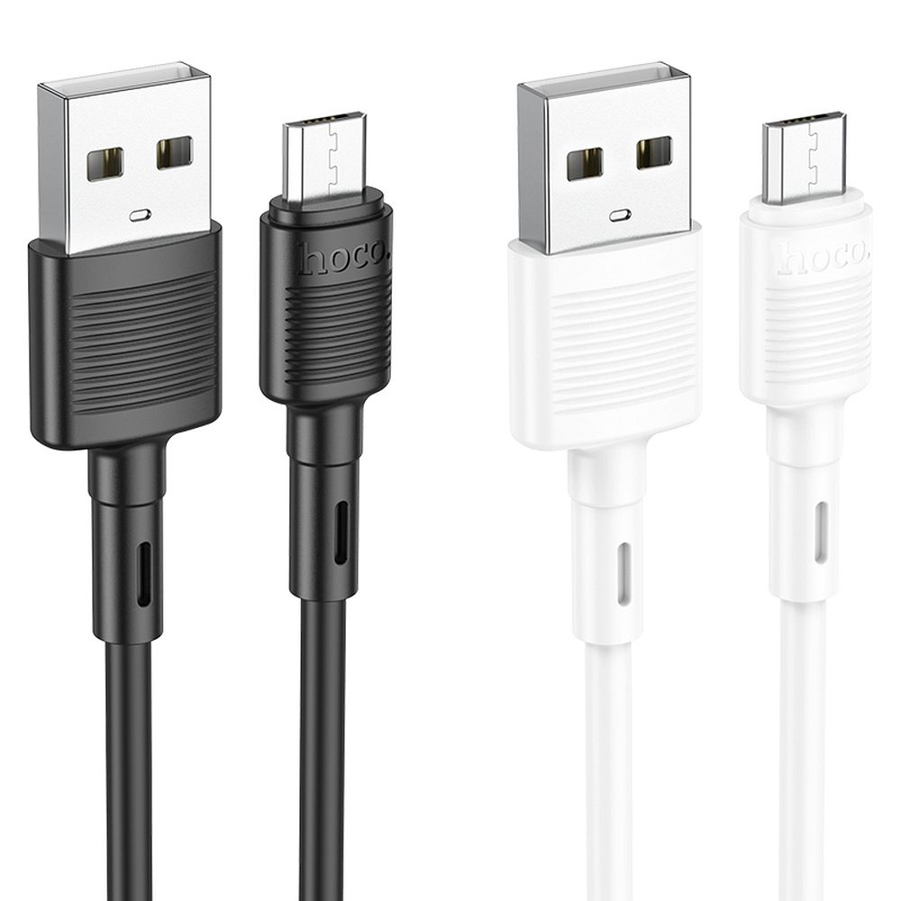 Cablu USB la Micro USB Hoco, 2.4A, X83, 1m, Alb [1]