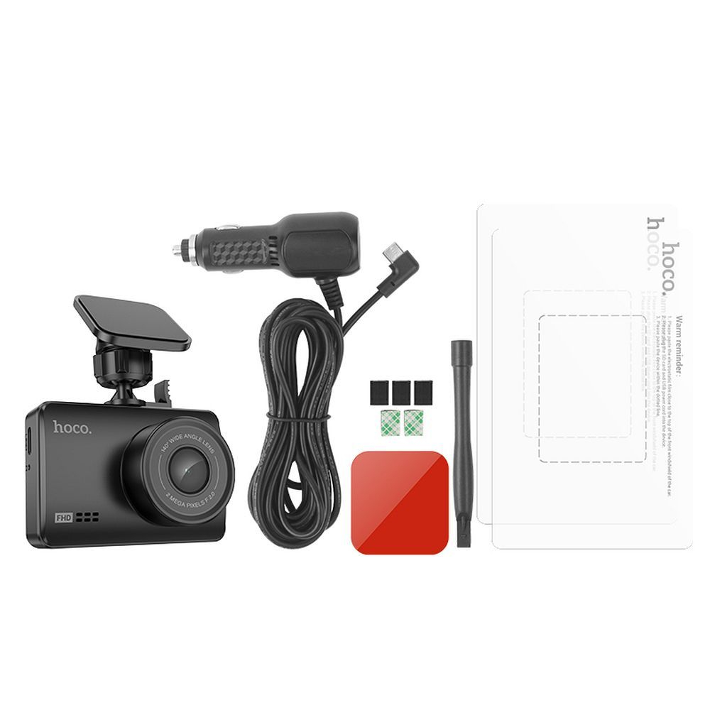 Cameră auto HOCO cu ecran 2,45" 1080P/30fps DV2 negru [7]