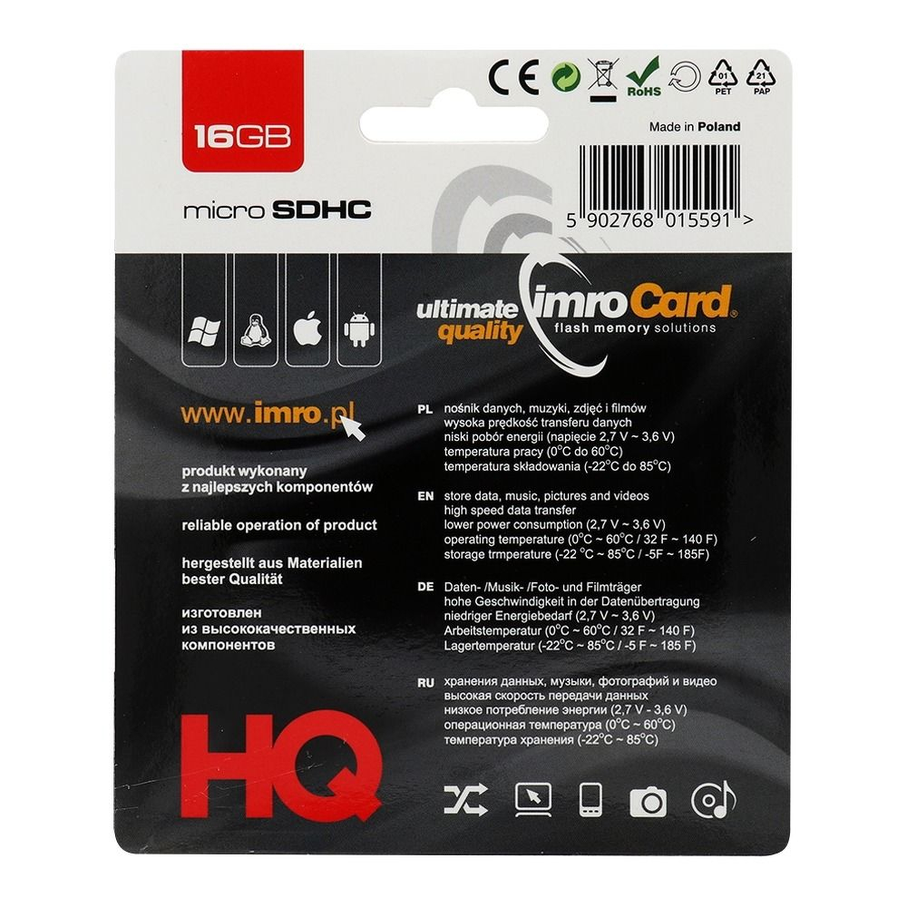Card de memorie IMRO microSD 16GB – Stocare Fiabilă pentru Dispozitivele Tale [2]