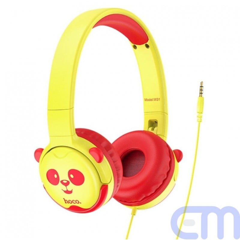 Casti audio pentru copii Hoco W31 – Jack 3.5mm, galbene [3]
