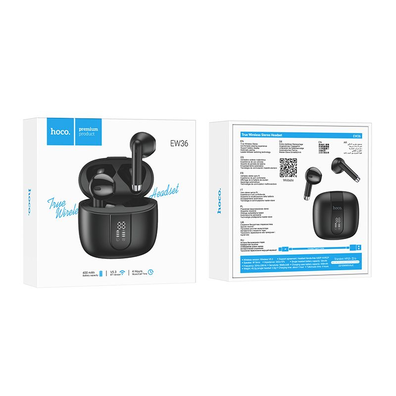 Căști Bluetooth Wireless HOCO TWS EW36 Negre - Sunet de Calitate la Îndemâna Ta [2]
