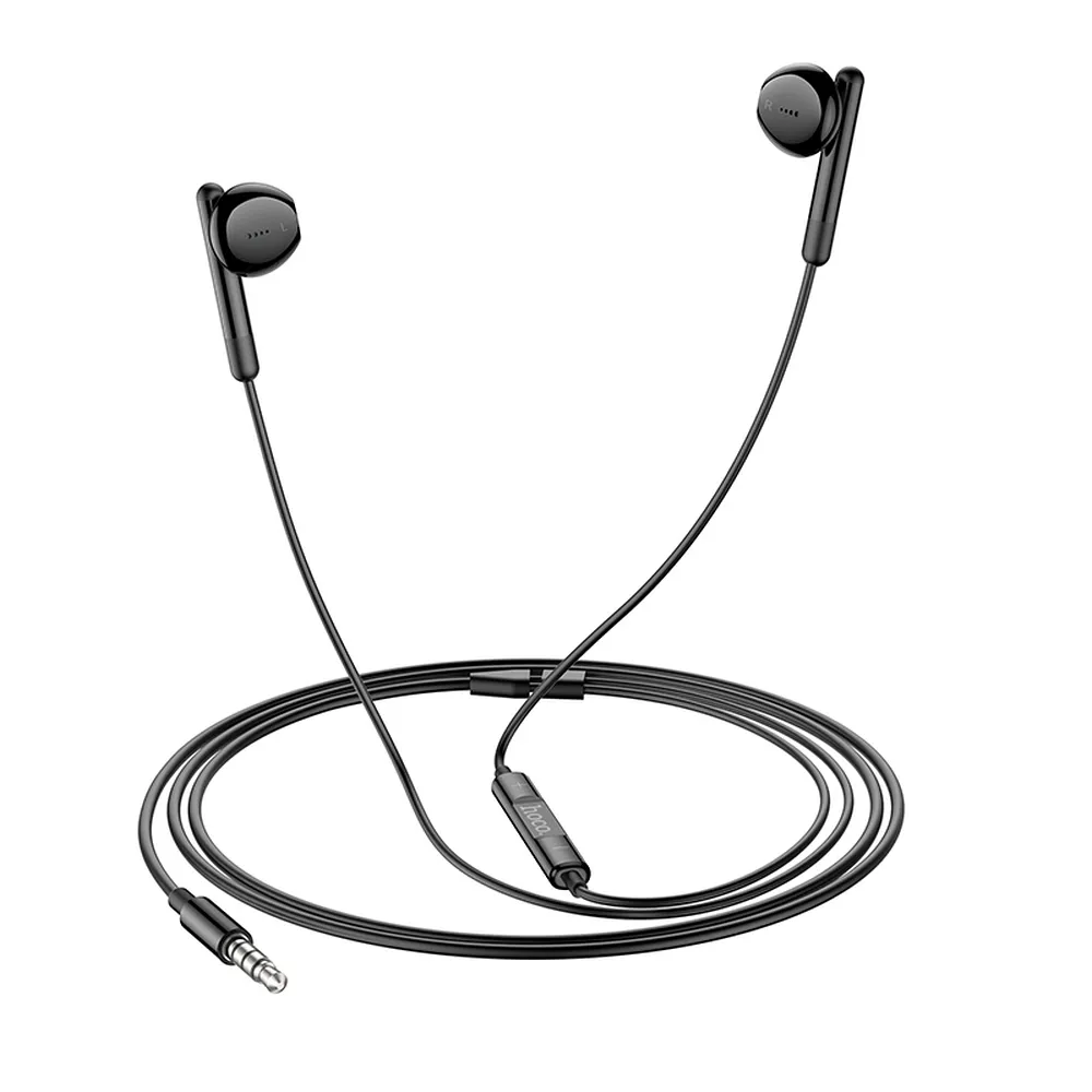 Căști cu fir HOCO M93 (jack 3,5 mm) – negre, cu microfon [2]