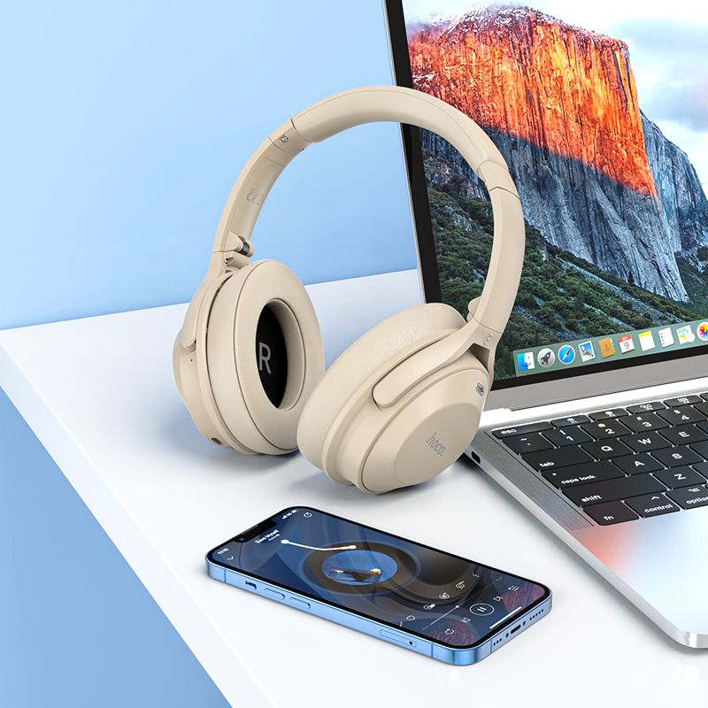 Căști Wireless Bluetooth Hoco ANC W37, Gold Champagne [2]