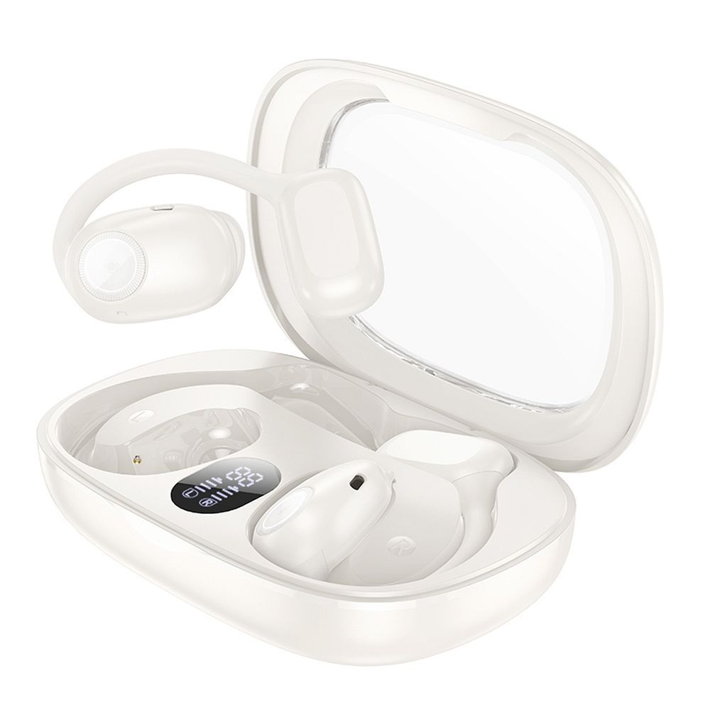 Căști Wireless Bluetooth Hoco TWS EA1, Alb Lăptos [3]