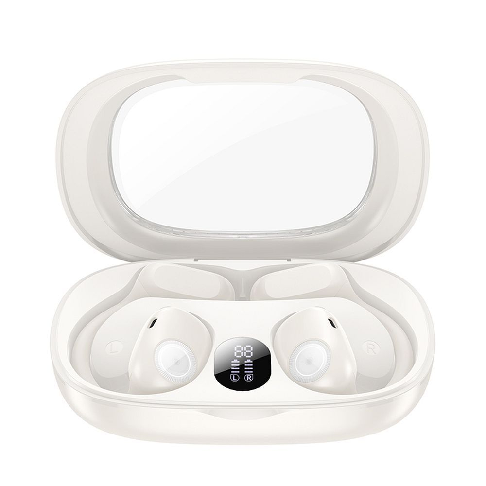 Căști Wireless Bluetooth Hoco TWS EA1, Alb Lăptos [2]
