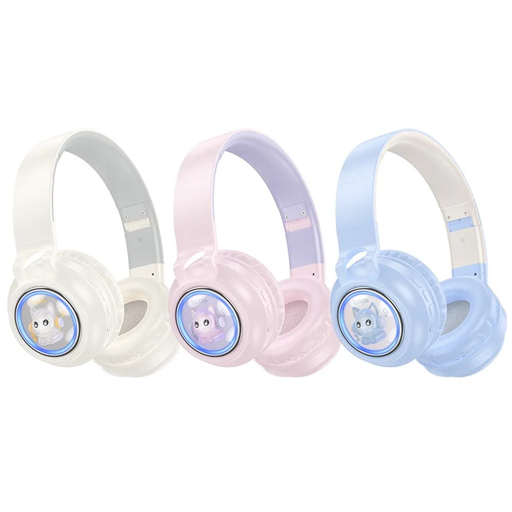 Căști Wireless Hoco W50, Milky White [2]