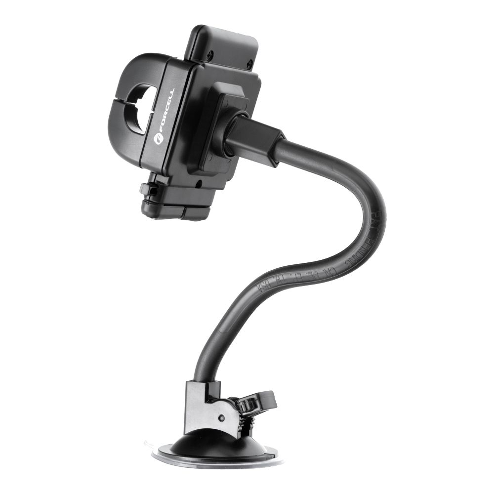 Forcell F-Grip Regular – Suport auto universal pentru telefon, 27 cm, prindere pe parbriz, bord sau grilă, negru [5]