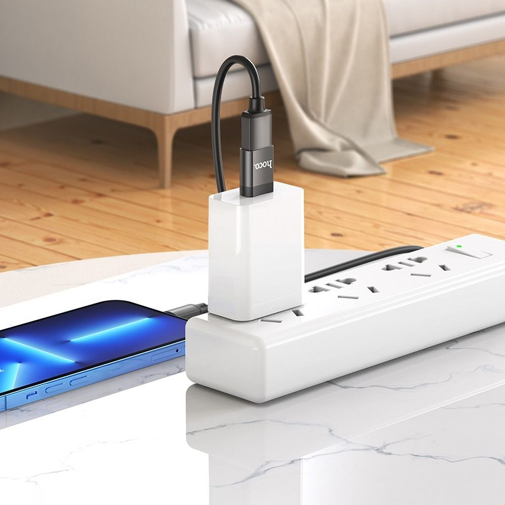 Hoco UA17 - Adaptor OTG Type-C Male la USB-A Female, Negru [6]
