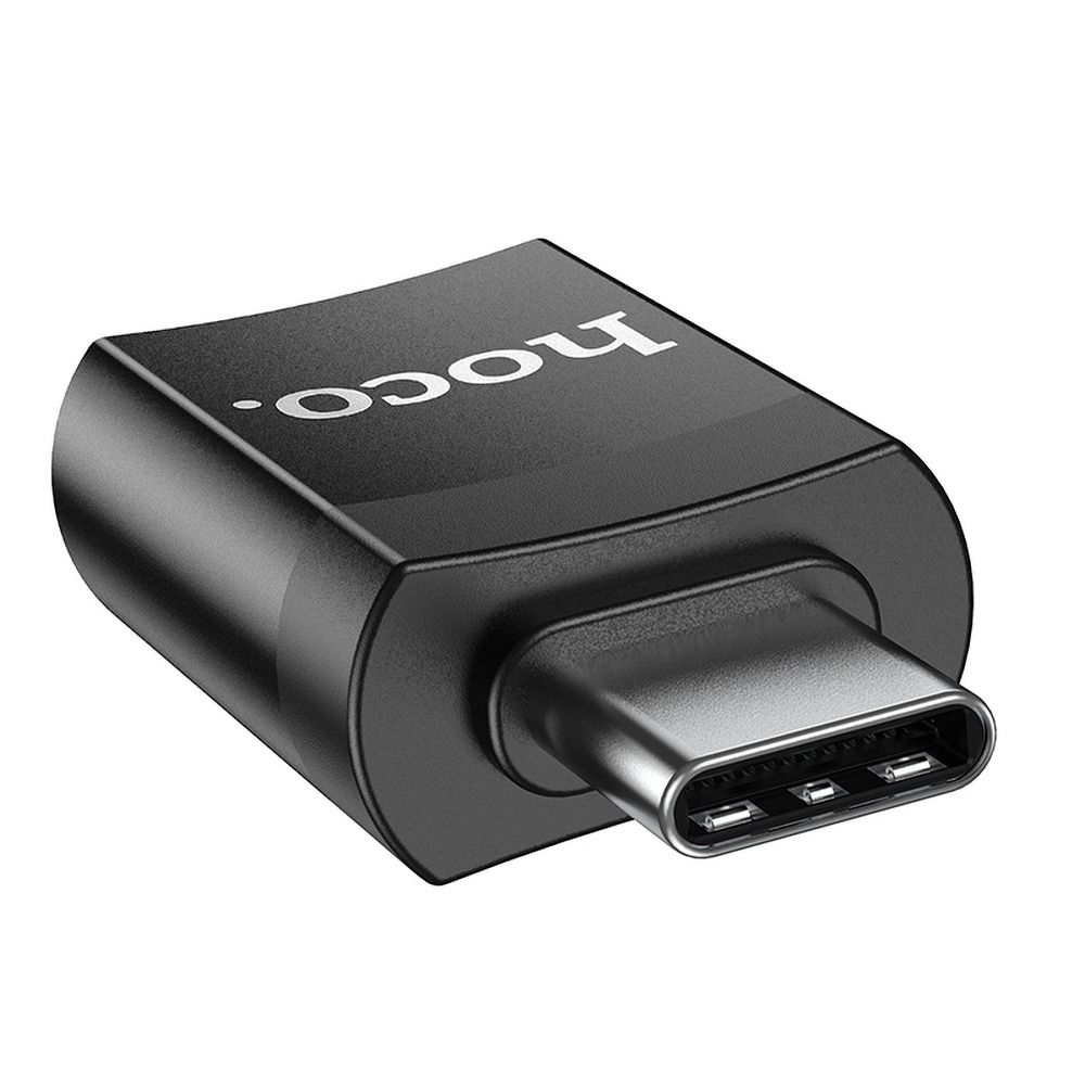 Hoco UA17 - Adaptor OTG Type-C Male la USB-A Female, Negru [4]