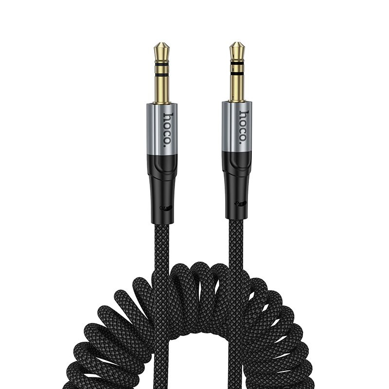 Hoco UPA33 – Cablu audio AUX Jack 3.5 mm la Jack 3.5 mm, 1.5 m, negru [1]