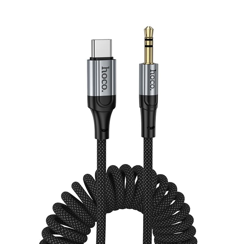 Hoco UPA33B – Cablu audio AUX Jack 3.5 mm la USB-C, 1.5 m, negru [1]