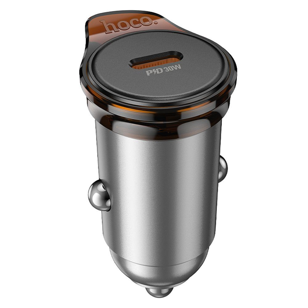 Incarcator Auto Hoco NZ16 USB-C 30W Fast Charge PD QC Metal Gray [5]