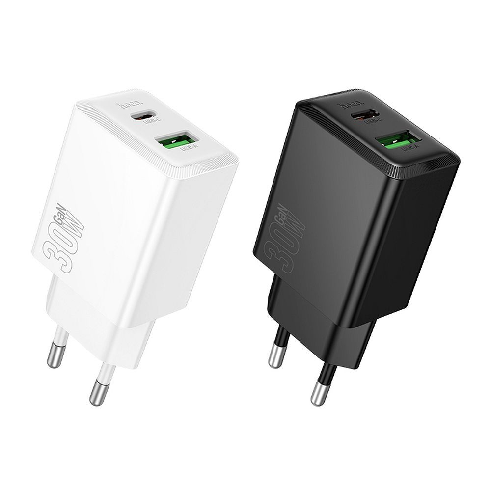 Incarcator  Hoco 30W USB-A + USB-C PD QC 3.0 AFC N71 Negru [4]