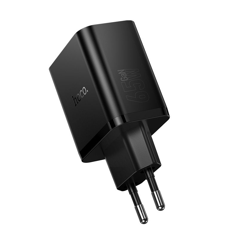 Incarcator HOCO N75 65W GaN PD QC3.0 3 Porturi USB-C si USB-A Negru [3]