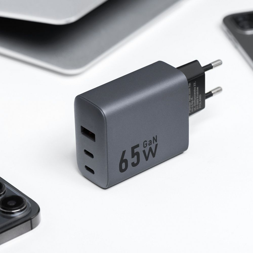 Încărcător rețea Forcell VT-42B 65W GaN USB-C + USB-C + USB-A PD QC4.0 [2]