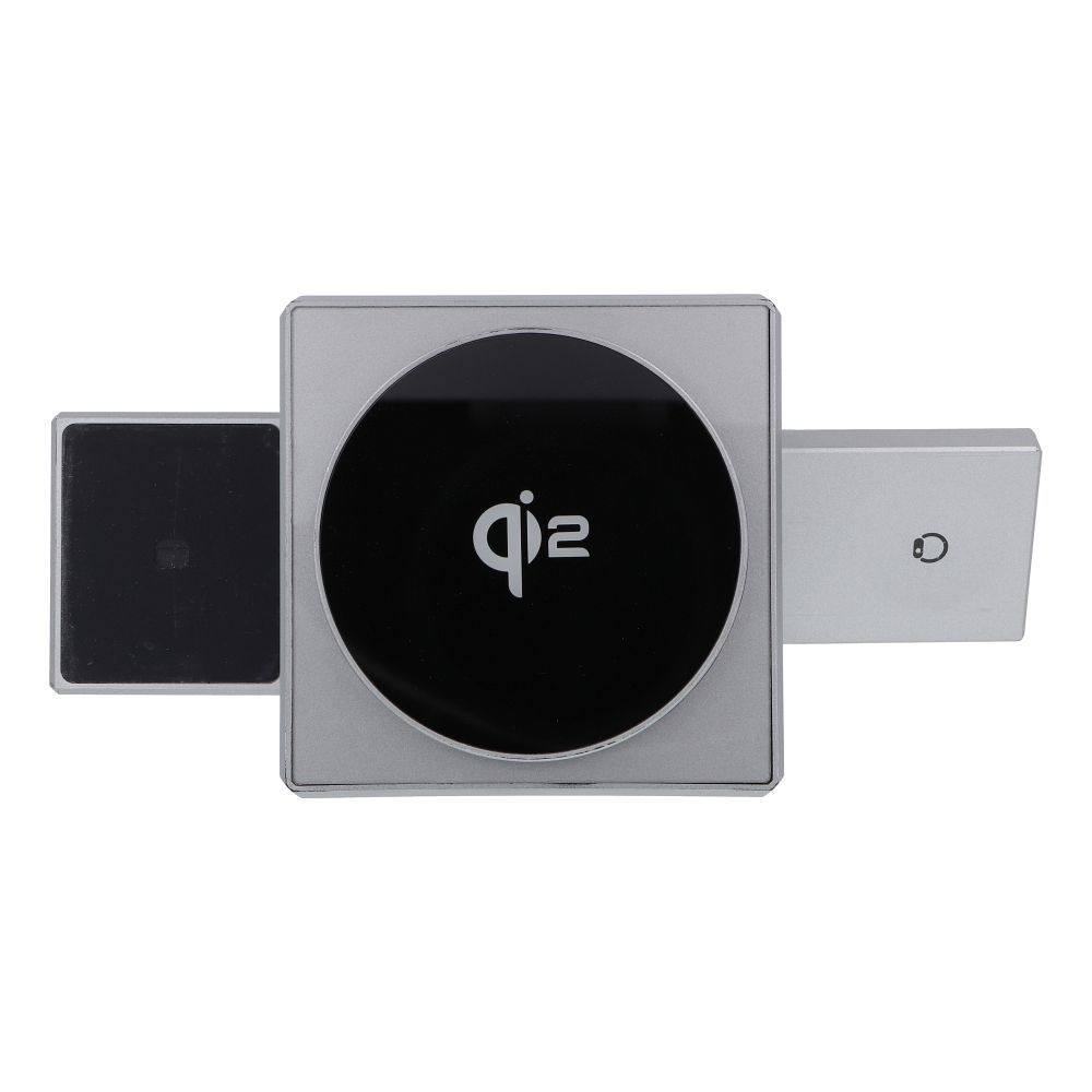 Incarcator Wireless Forcell F-Energy Rotation Cube F-06 3 in 1 Qi2 Compatibil MagSafe, 20.5W, Argintiu [3]