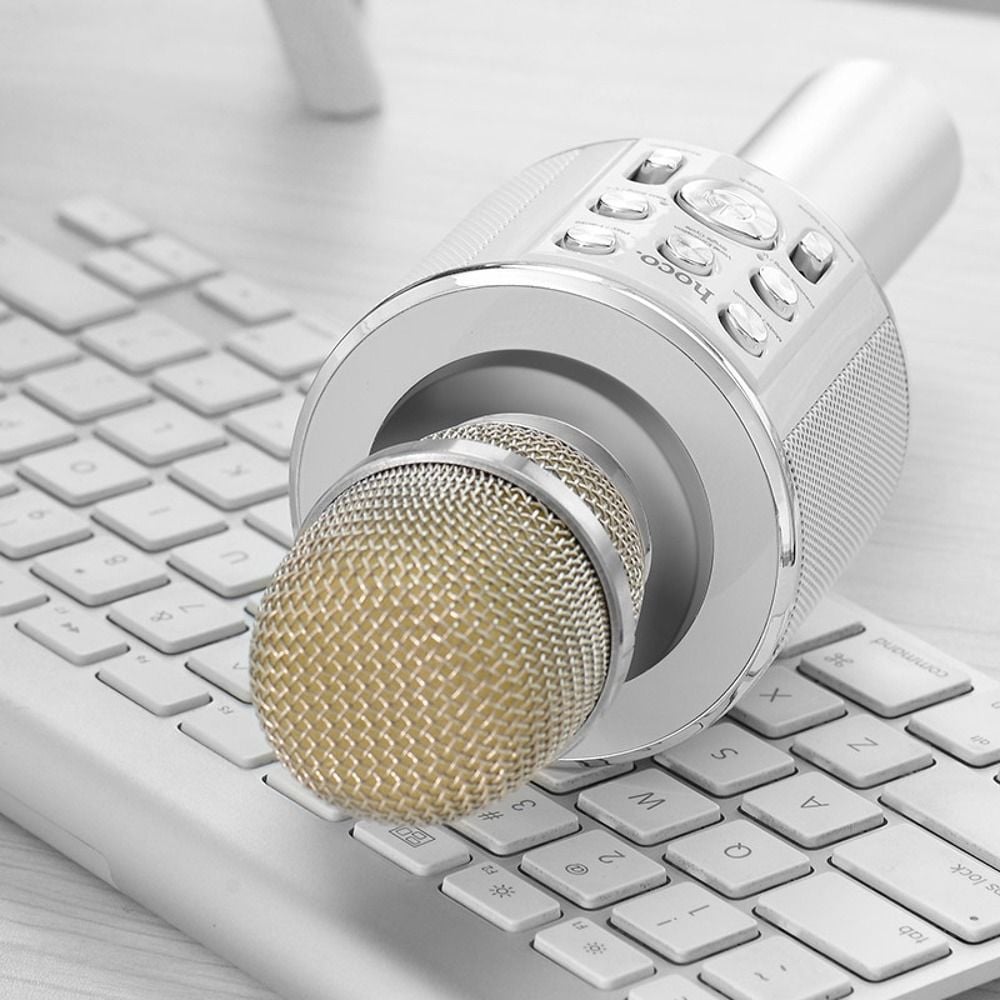 Microfon Karaoke HOCO BK3 Argintiu - Sunet Cool și Multimedia [3]