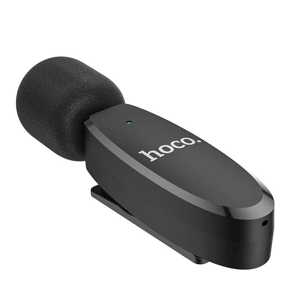 Microfon Lavalier Wireless Hoco Type-C L15, Negru [4]
