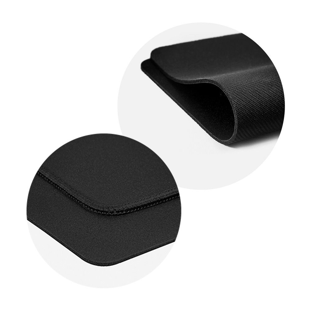 Mouse Pad 350x250x3mm, Finisaj Negru, Cusături Negru [4]