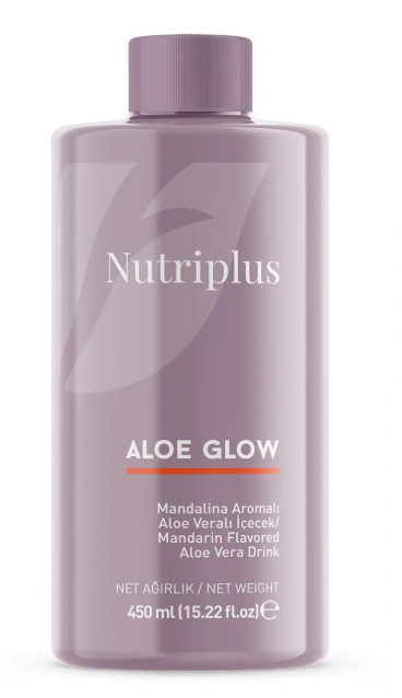 NUTRIPLUS Aloe Glow Mandarine 450 ml – suc concentrat aloe vera cu aromă de mandarine [1]