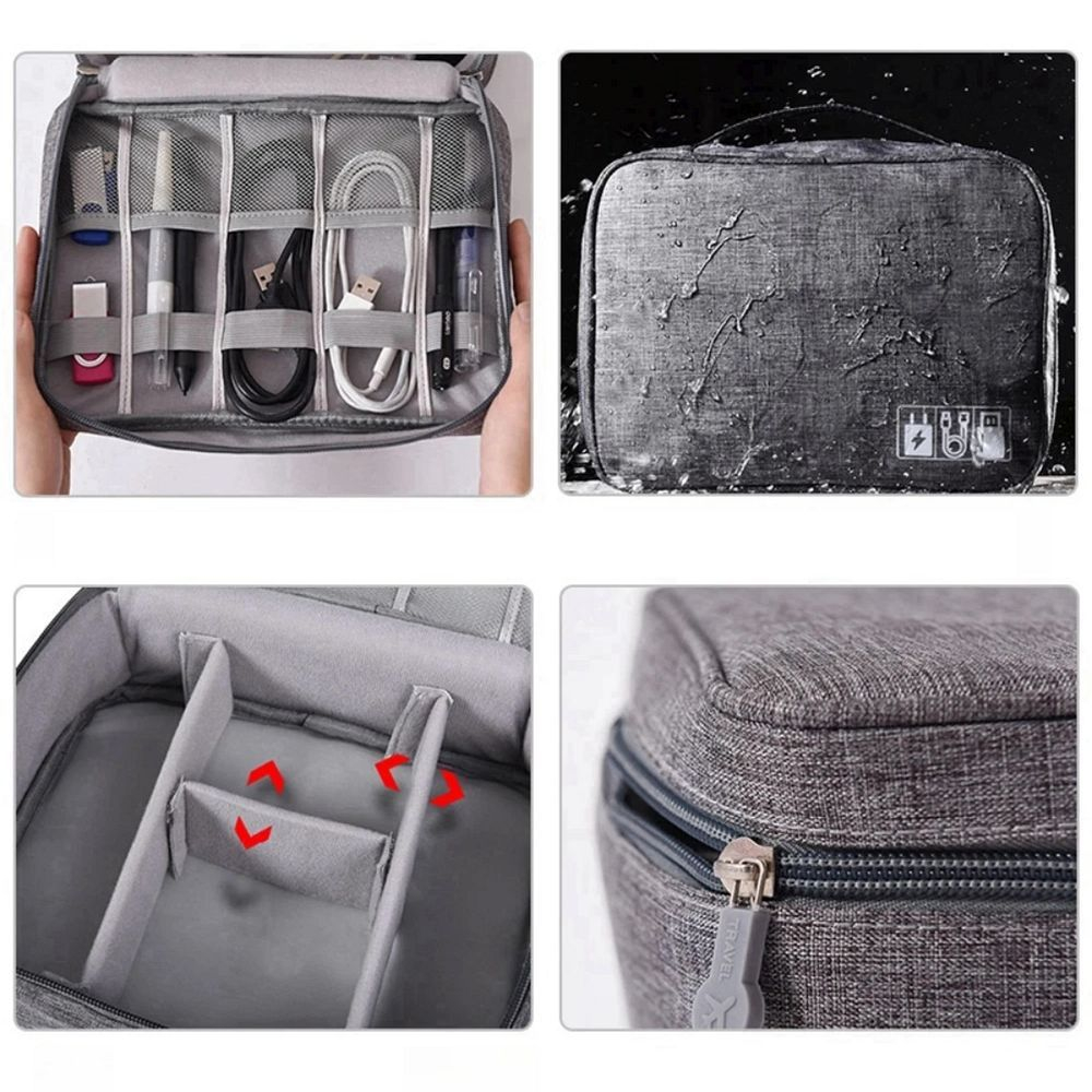 Organizator de Călătorie cu Compartimente și Mâner RK-1080, Gri [5]