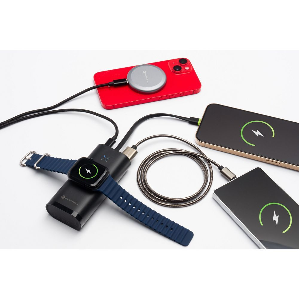 Power Bank Forcell F-Energy F10K4 10.000 mAh, 22.5W PD + QC 3.0, Compatibil Apple Watch, Negru – Încărcare Completă Oriunde [3]