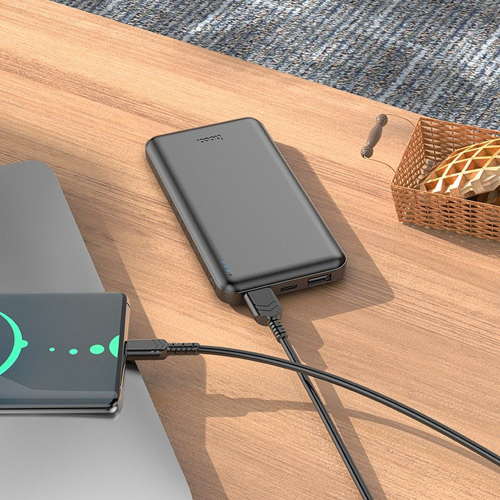 Power Bank Hoco J100 10.000 mAh, 2.1A, Negru – Încărcare Simplă și Fiabilă Oriunde [3]