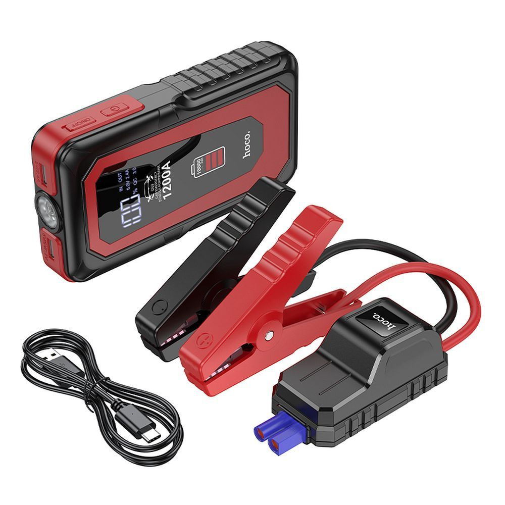 Powerbank Hoco 10000mAh cu Starter de Urgență pentru Mașină, 2.4A, 18W, Negru - QS3 [2]
