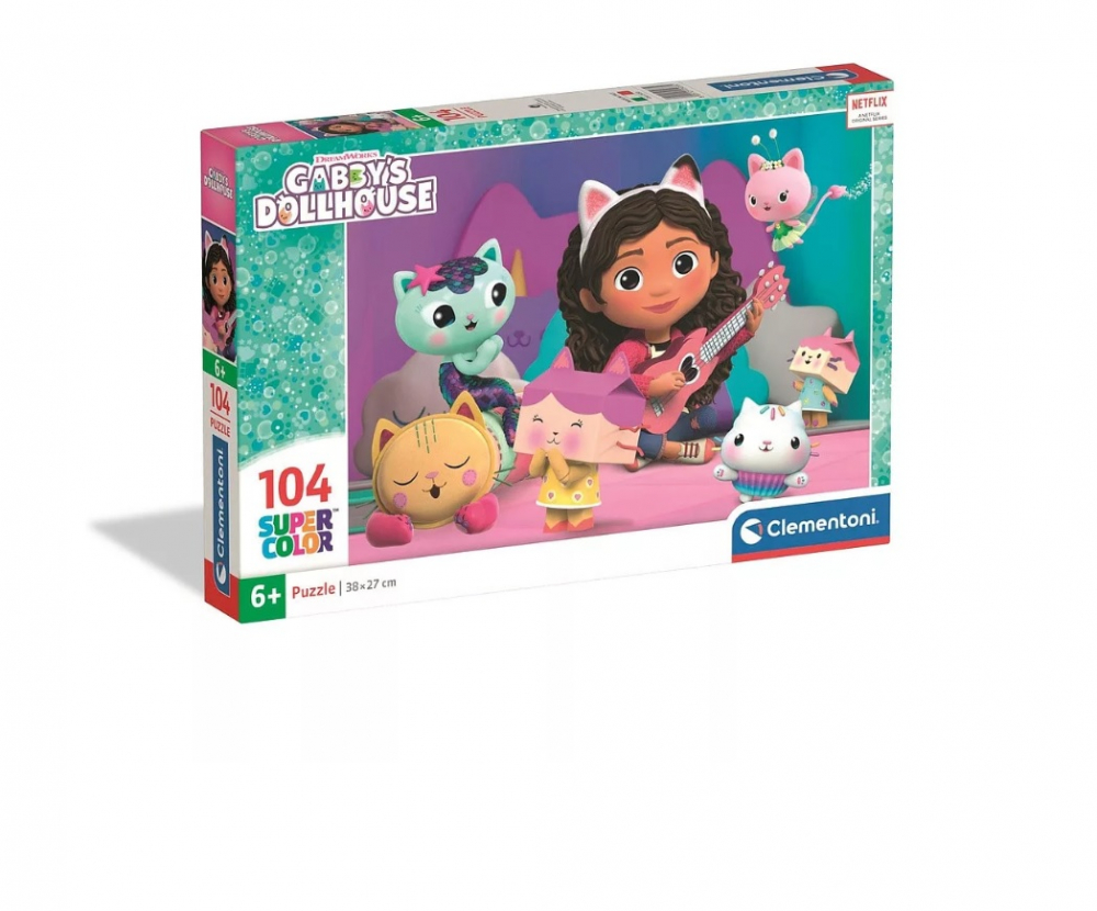 Puzzle Gabby’s Dollhouse Clementoni, 104 Piese – Distracție și Culoare pentru Copii [1]