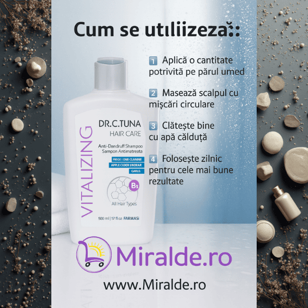 Șampon Vitalizing Anti-Mătreață Dr. C. Tuna by Farmasi 500ml – Fortifică și Revitalizează Părul | Miralde [2]