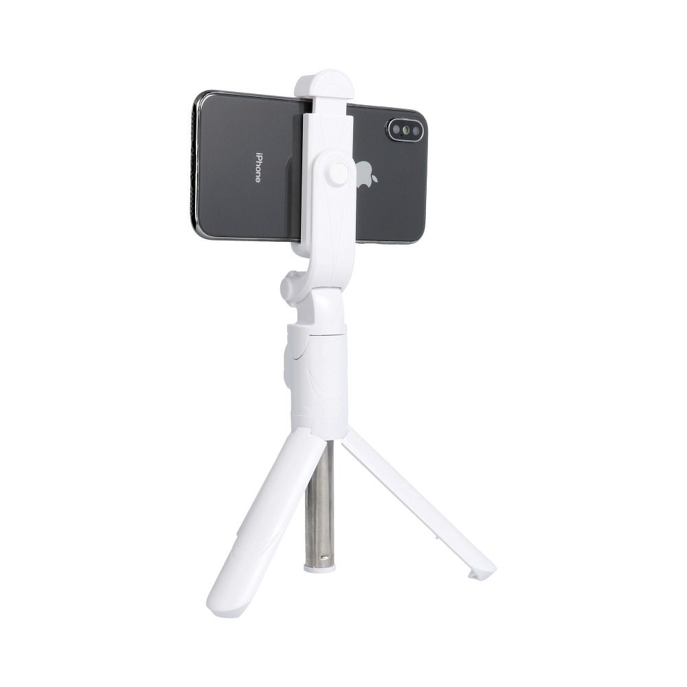Selfie Stick Tripod cu Telecomandă Wireless SSTR-12, Alb – Suport 3 în 1 pentru Poze și Video [5]