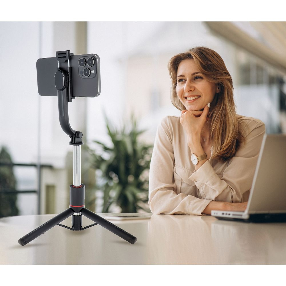 Selfie Stick Tripod cu Telecomandă Wireless SSTR-13, Negru – Suport Smart pentru Poze și Filmări [13]