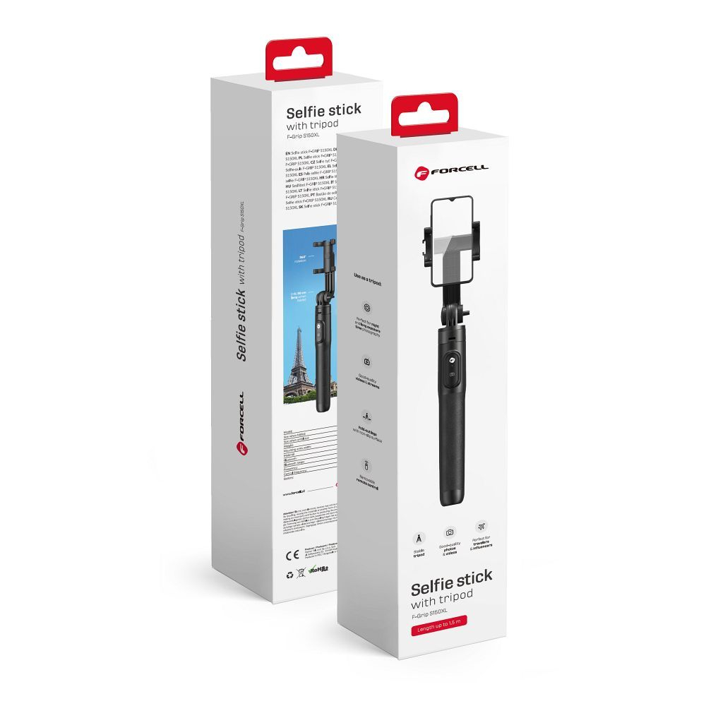 Selfie Stick Tripod Forcell F-Grip S150XL cu Telecomandă Bluetooth [6]