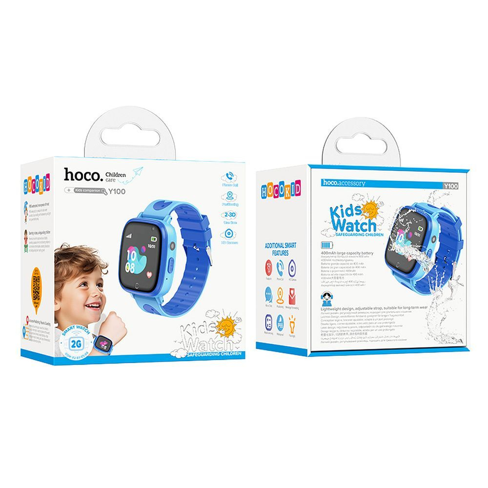 Smartwatch Hoco pentru Copii cu Funcție Apel 2G Y100, Albastru [5]