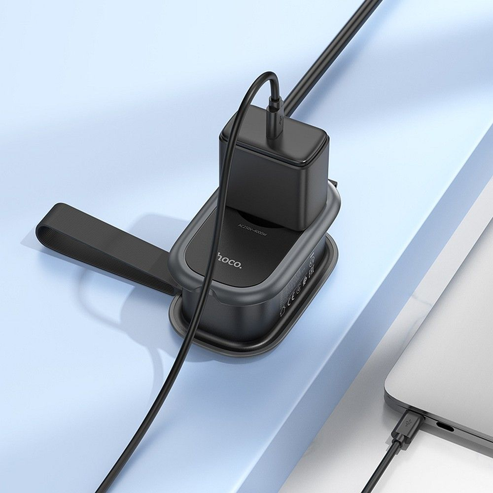 Prelungitor Multifuncțional Hoco, 1 Priză + 2 x USB-A + Type-C, 4000W, PD QC 3A 20W [3]