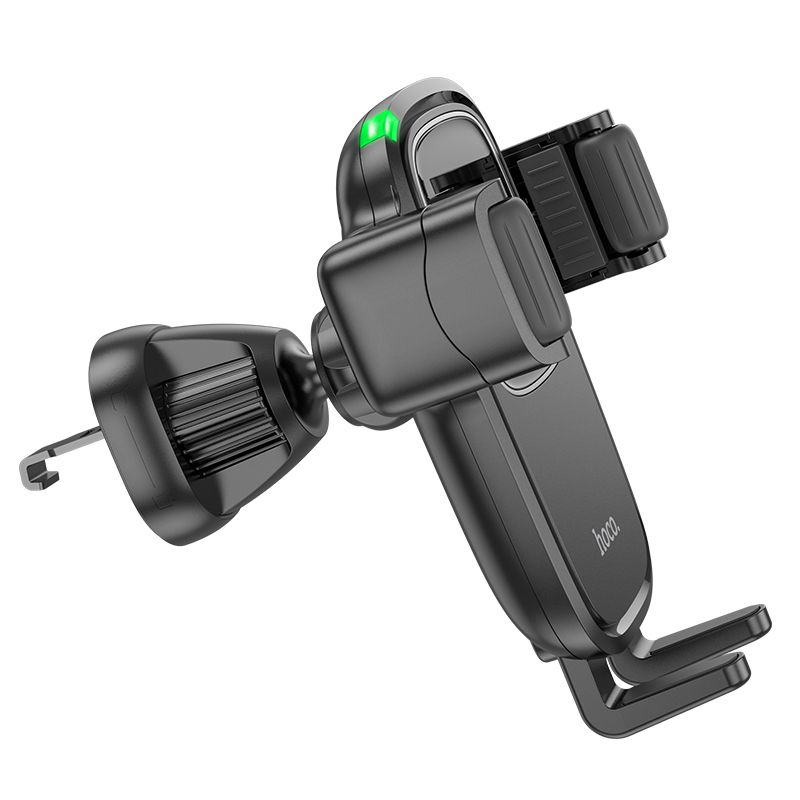 Suport Auto Hoco cu Încărcare Wireless pentru Grilaj Aerisire 15W HW01, Negru [7]