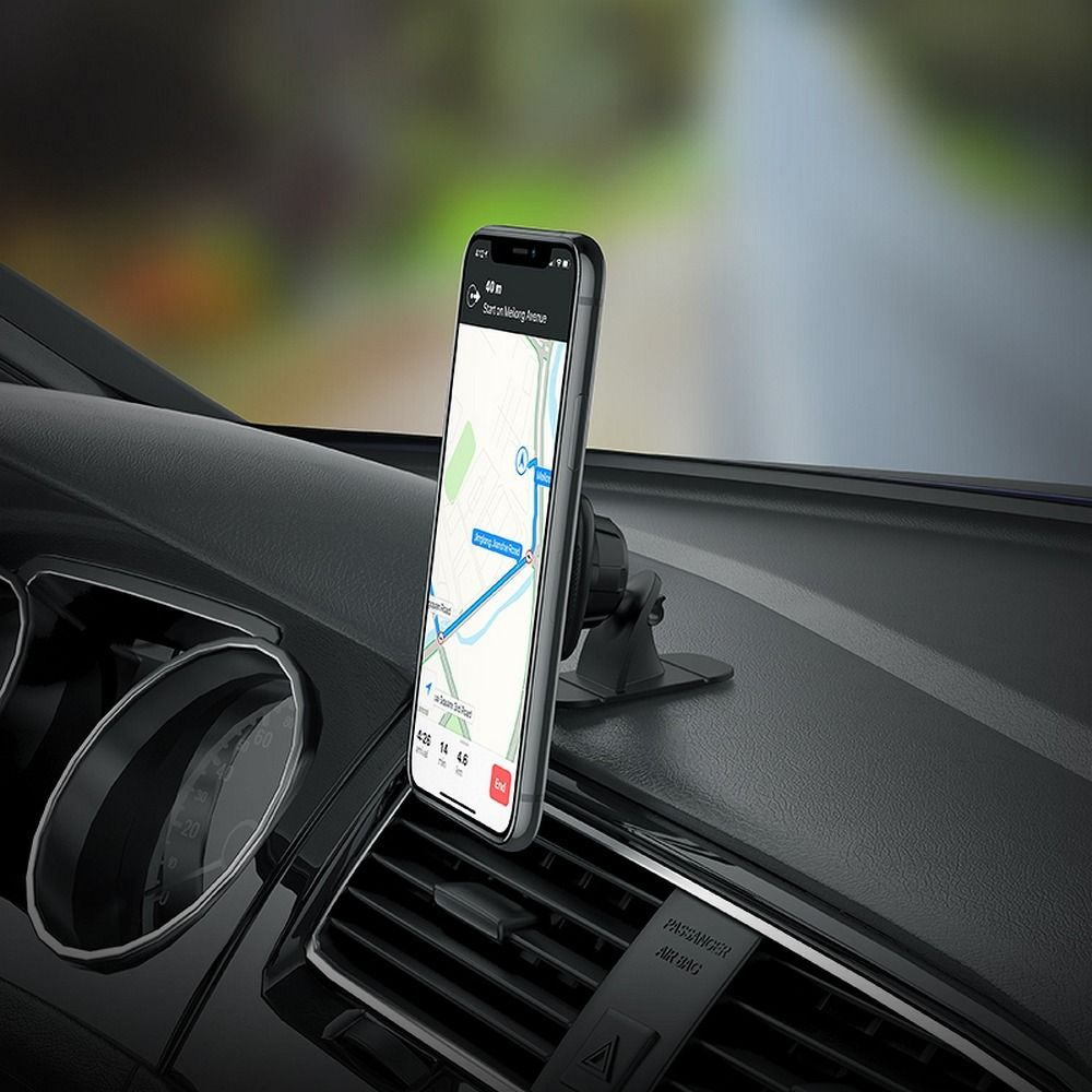 Suport Auto Magnetic Hoco CA66, Negru – Montare Stabilă pe Bord pentru Telefon [5]
