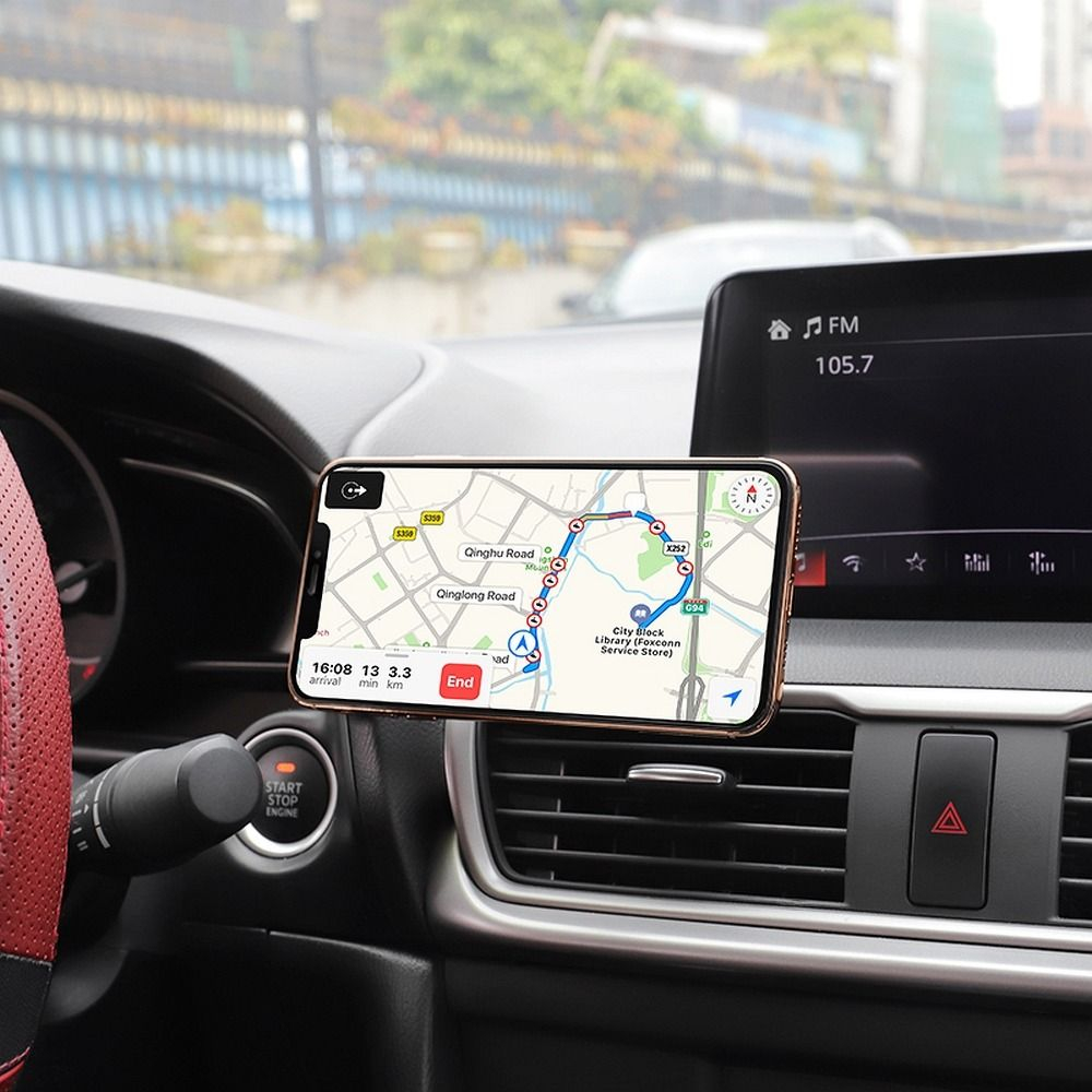 Suport Auto Magnetic Hoco pentru Consola Centrală, CA46, Argintiu [3]