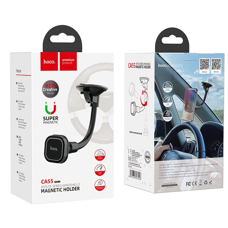 Suport Auto Magnetic Hoco pentru Parbriz și Consola Centrală, CA55, Negru [6]