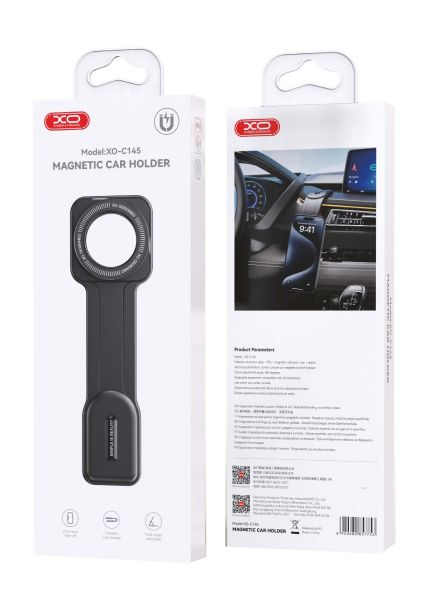 Suport Auto Magnetic XO C145 cu Prindere Velcro, Rotire 360°, Compatibil MagSafe, Negru [6]