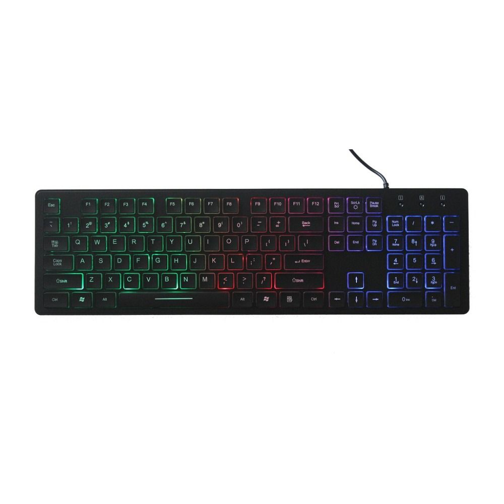 Tastatură cu fir ART USB A QWERTY cu AK-20 negru subțire și ușor [2]