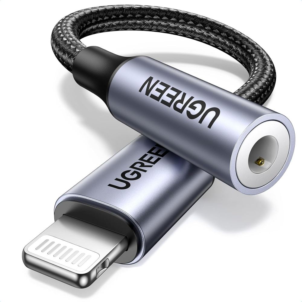 UGREEN adaptor Lightning la AUX 3.5mm, 0.10m, negru (model US211 / 30756) [1]