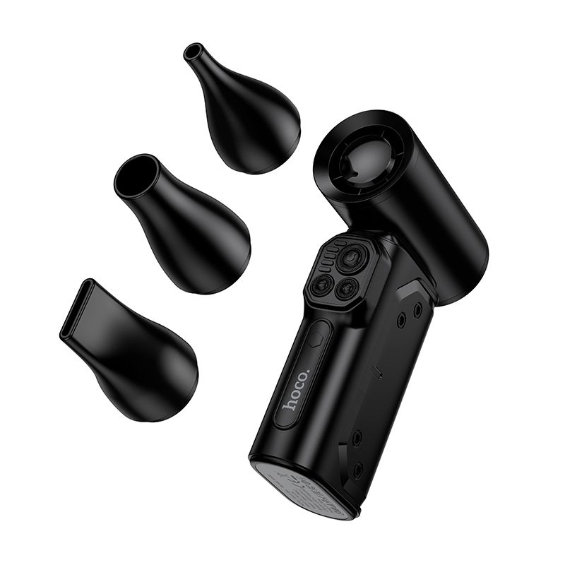 Suflantă de Aer Portabilă Hoco HX68 Turbo, 130.000 RPM, Motor Brushless, 100 Trepte, cu LED și 3 Duze [5]