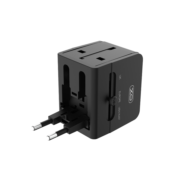 XO adaptor de călătorie multifuncțional 6A, negru (model WL01) [1]