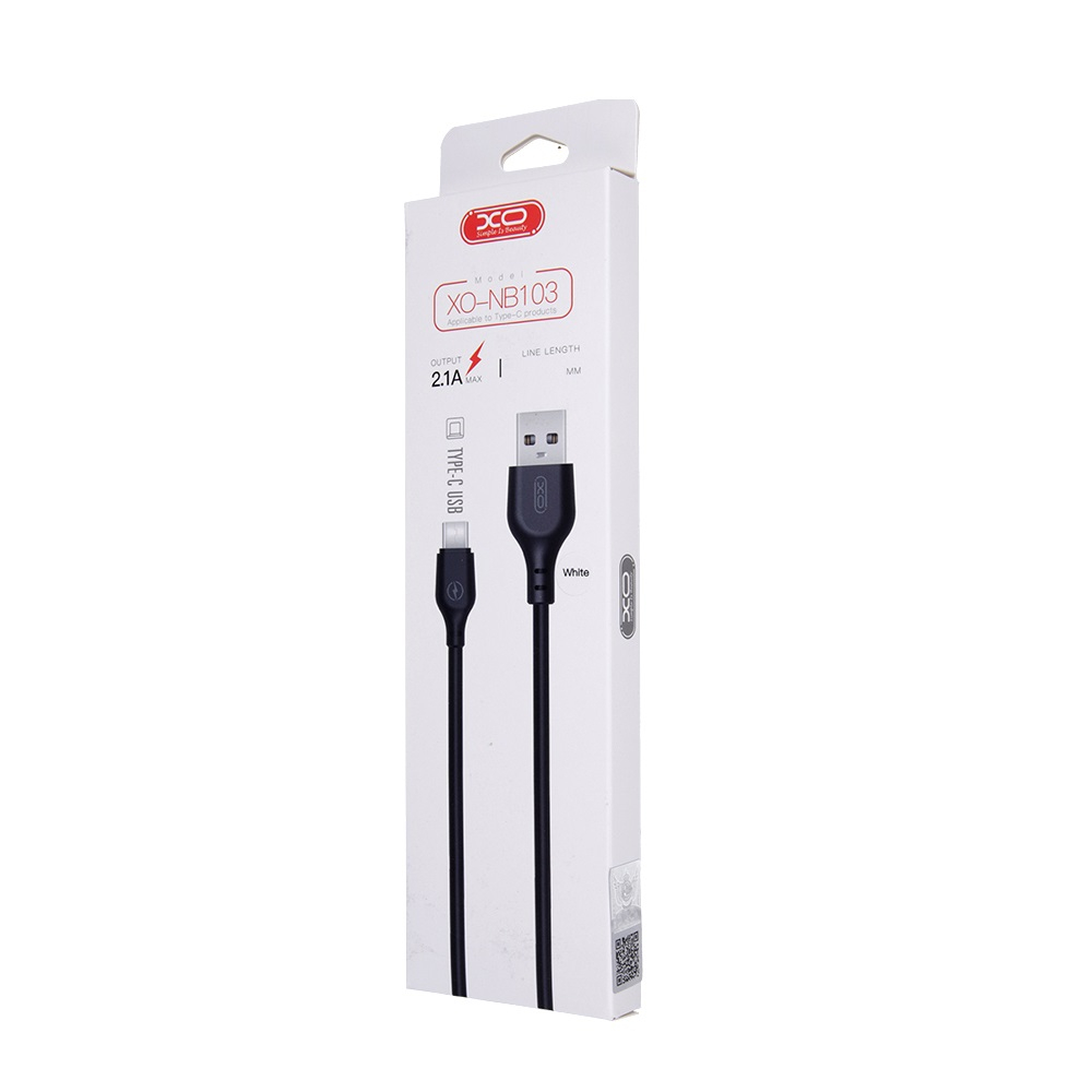 XO cablu USB-A la Type-C, 2m, 2.1A, negru (model NB103) [3]