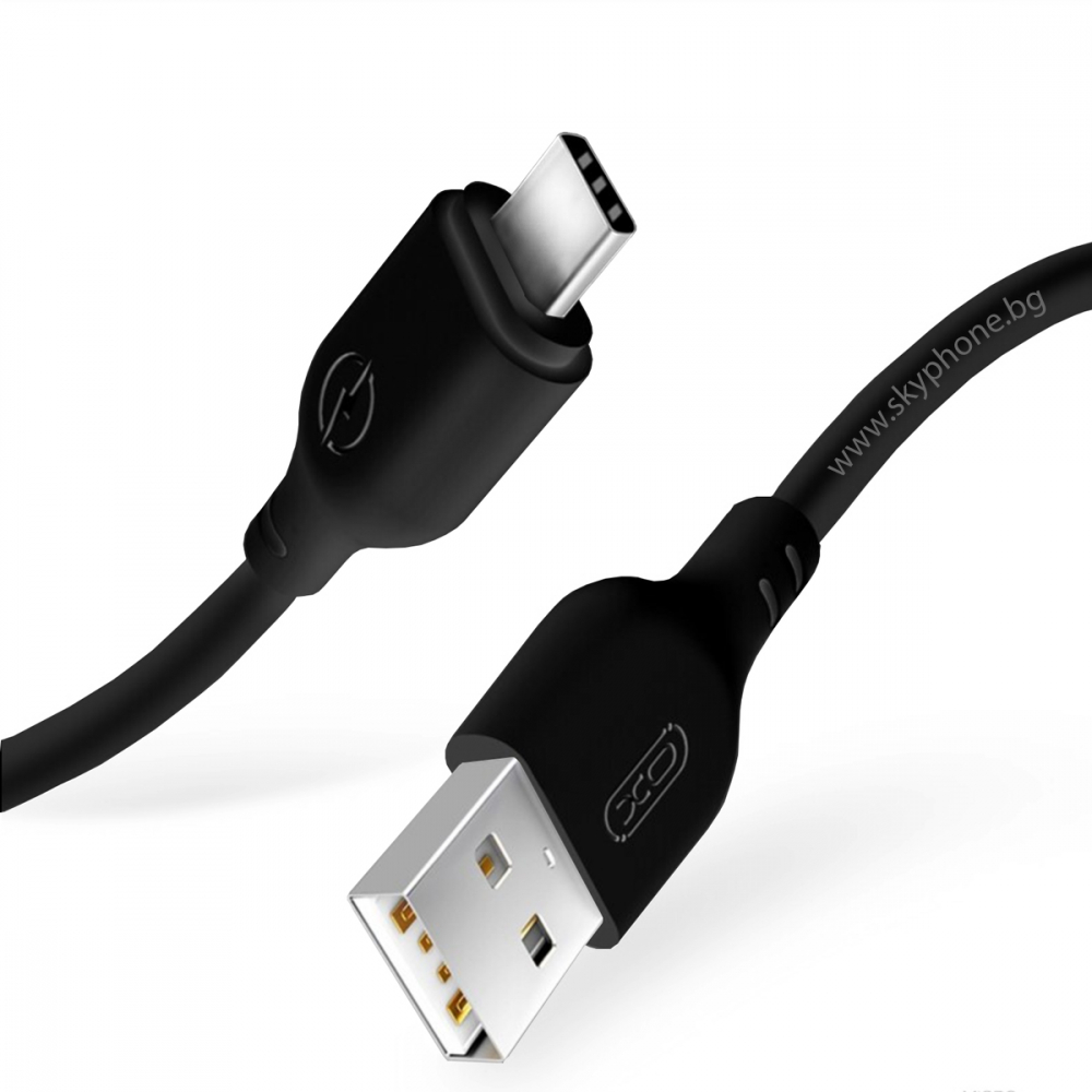 XO cablu USB-A la Type-C, 2m, 2.1A, negru (model NB103) [2]