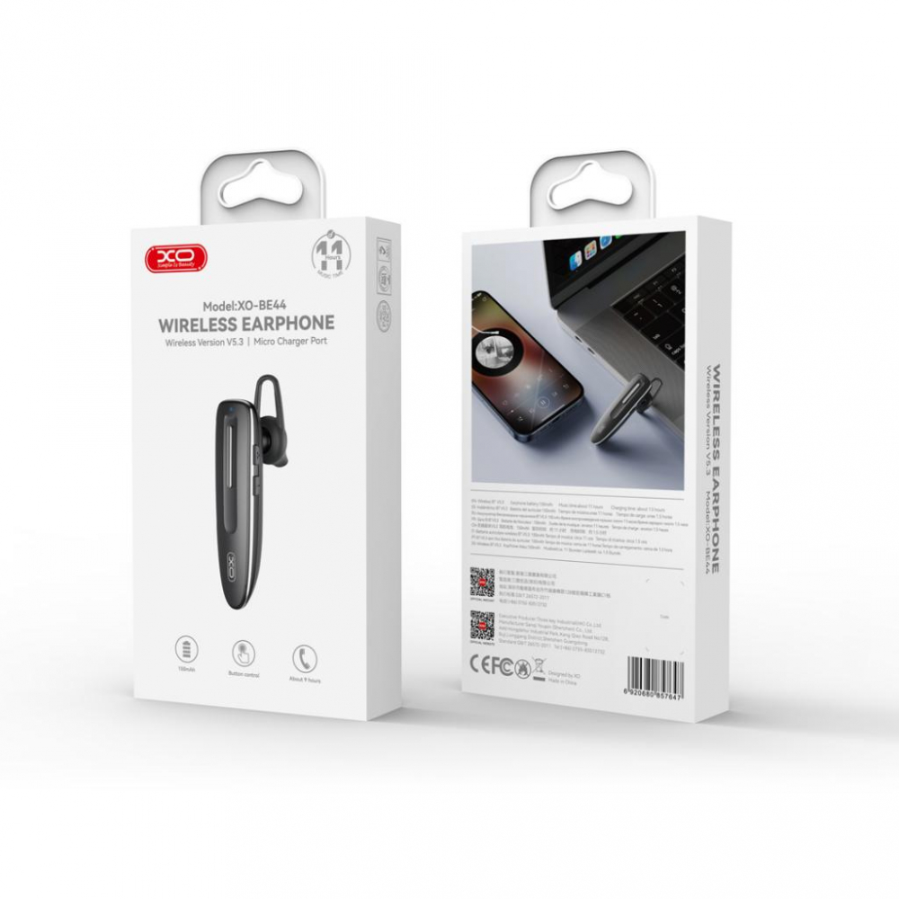 XO căști Bluetooth business, negru (model BE44) [3]